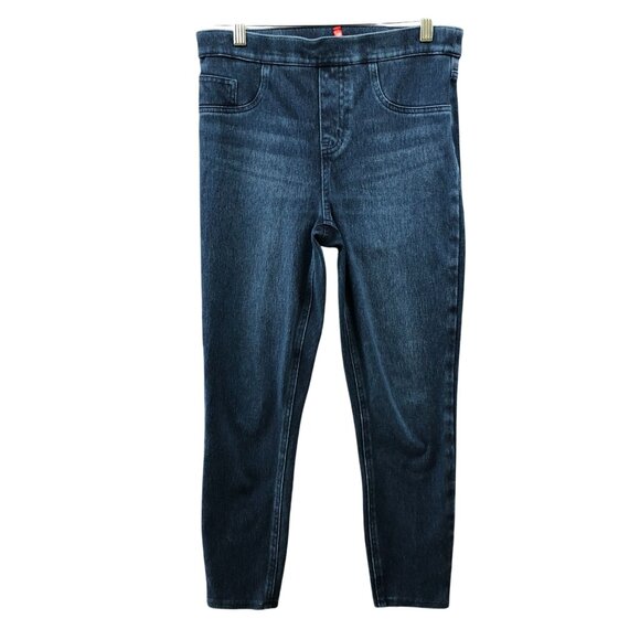 Spanx Jean-Ish Ankle Leggings Womens MP Blue Pull On Jegging Mid Rise - Picture 1 of 11